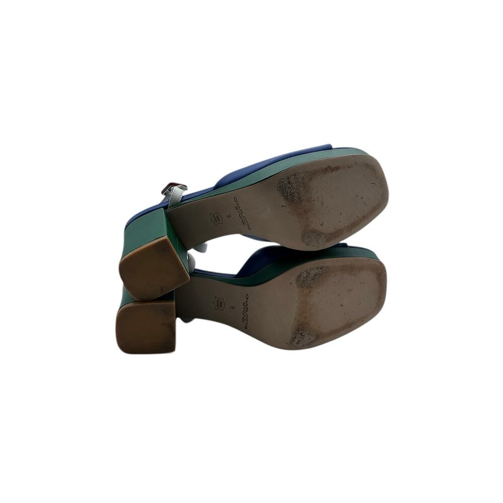 Charlotte Stone Babette Platform Mule Heel Colorblock Royal Multi Size 9 - Picture 9 of 10